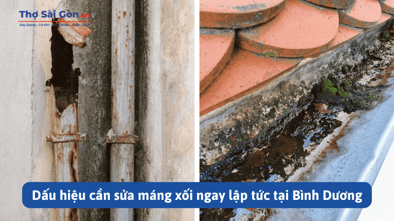 Thợ sửa máng xối tại Bình Dương giá rẻ, có bảo hành 2 Dấu hiệu cần sửa máng xối ngay lập tức tại Bình Dương