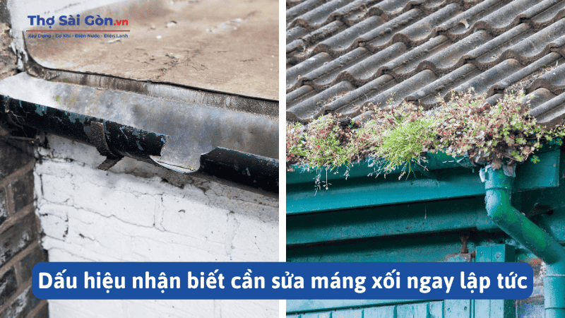 Sửa máng xối quận Bình Tân nhanh chóng, có bảo hành 2 Dấu hiệu nhận biết cần sửa máng xối ngay lập tức