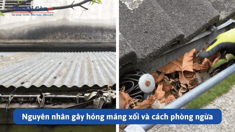 Nguyên nhân gây hỏng máng xối và cách phòng ngừa