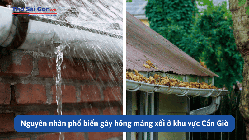 Nguyên nhân phổ biến gây hỏng máng xối ở khu vực Cần Giờ