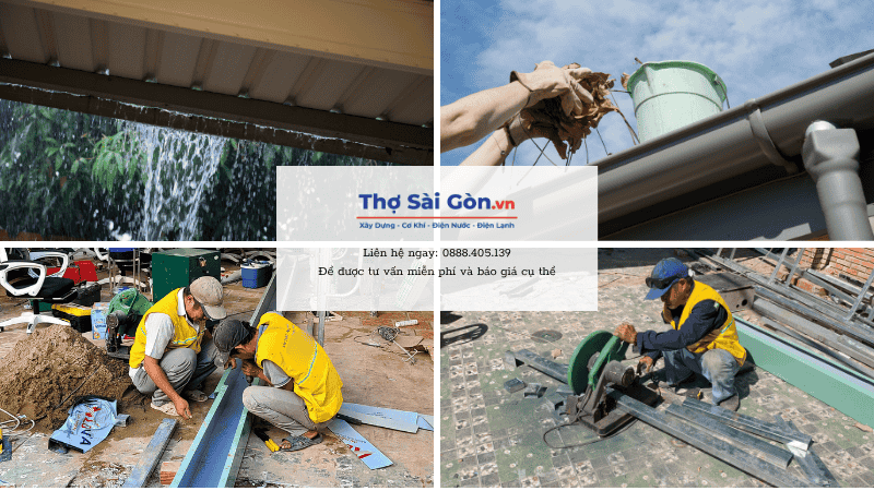 Thợ sửa máng xối tại Bình Dương giá rẻ, có bảo hành 4 Quy trình sửa máng xối chuyên nghiệp tại Bình Dương