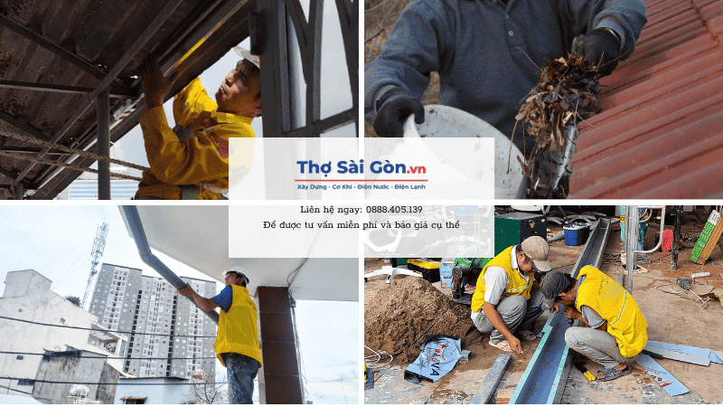 Quy trình sửa máng xối quận Bình Thạnh của Thợ Sài Gòn