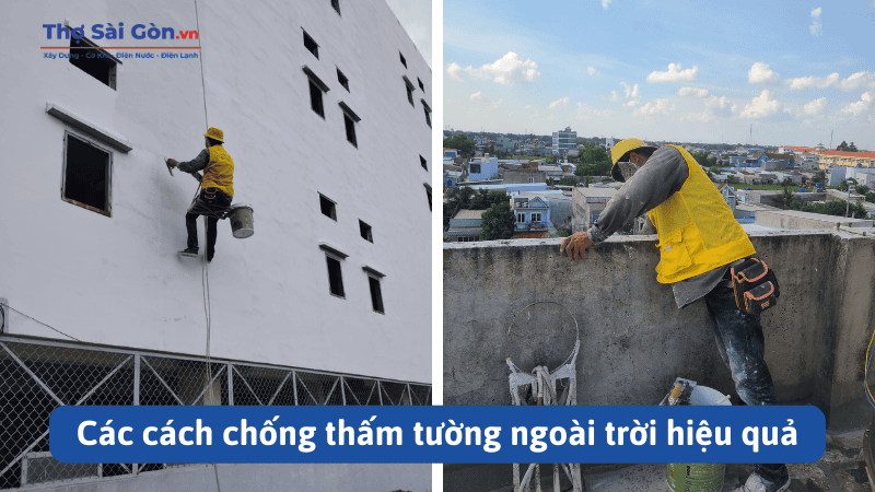 Các cách chống thấm tường ngoài trời hiệu quả