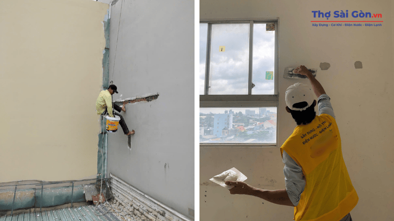 Chống thấm ngược cho tường liền kề