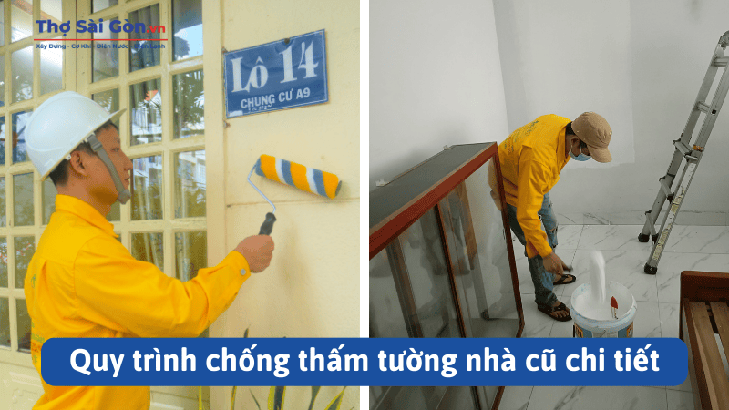 Cách chống thấm tường nhà cũ triệt để 100% 3 Quy trình chống thấm tường nhà cũ chi tiết