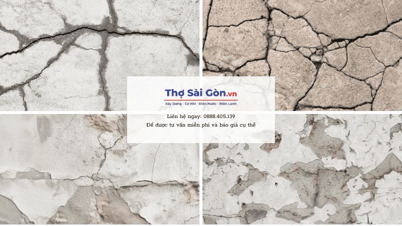 Các loại vết nứt tường ngoài trời phổ biến