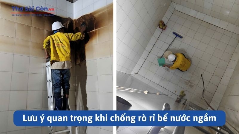 Lưu ý quan trọng khi chống rò rỉ bể nước ngầm