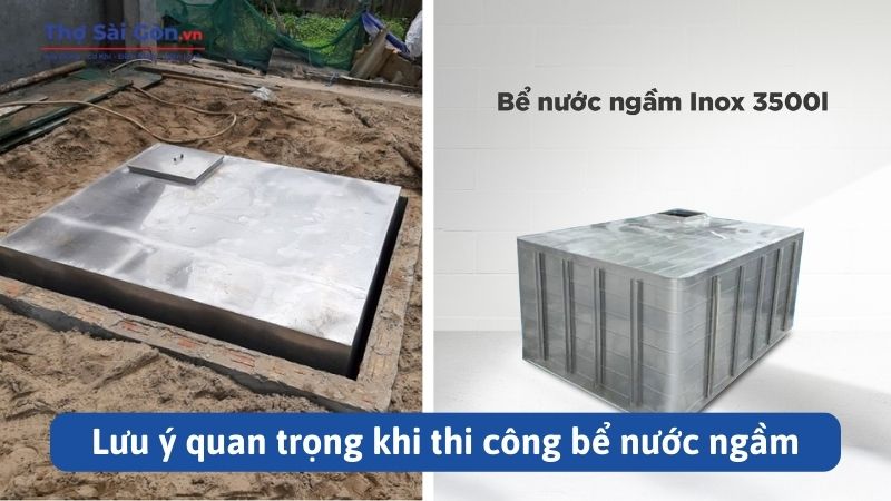 Lưu ý quan trọng khi thi công bể nước ngầm