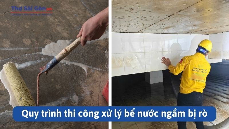 Quy trình thi công xử lý bể nước ngầm bị rò