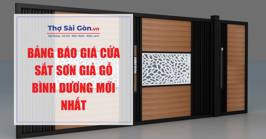 báo giá cửa sắt sơn giả gỗ Bình Dương