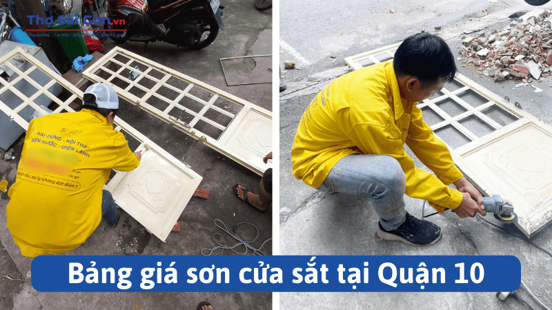 Bảng giá sơn cửa sắt tại Quận 10