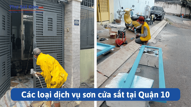 Các loại dịch vụ sơn cửa sắt tại Quận 10