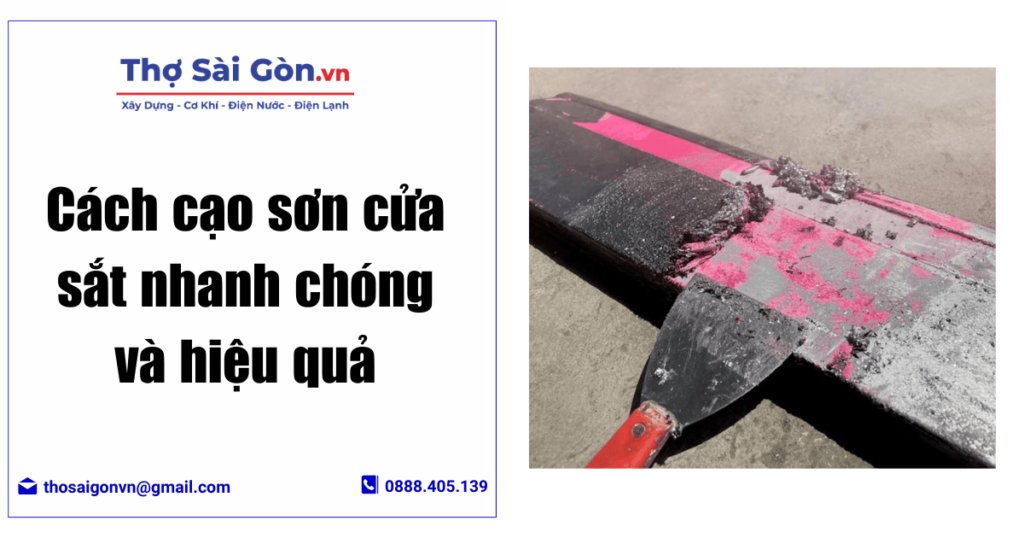 Cách cạo sơn cửa sắt