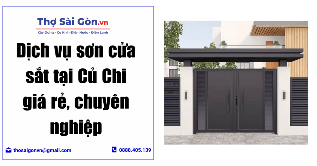 Dịch vụ sơn cửa sắt tại Củ Chi giá rẻ, chuyên nghiệp 1 Dịch vụ sơn cửa sắt tại Củ Chi