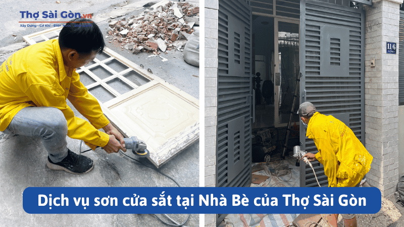 Thợ sơn cửa sắt tại Nhà Bè giá rẻ, có bảo hành 2 Dịch vụ sơn cửa sắt tại Nhà Bè của Thợ Sài Gòn