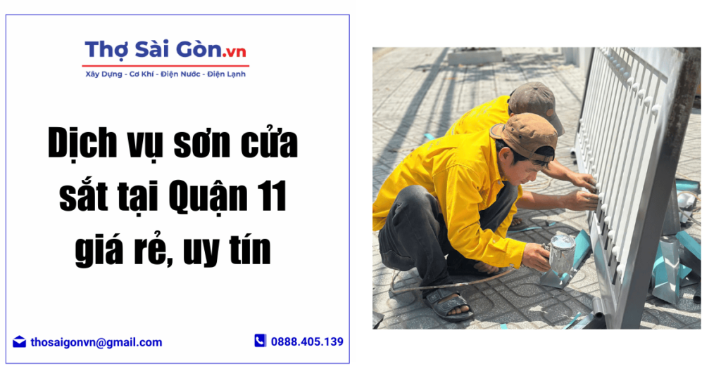 sơn cửa sắt tại Quận 11