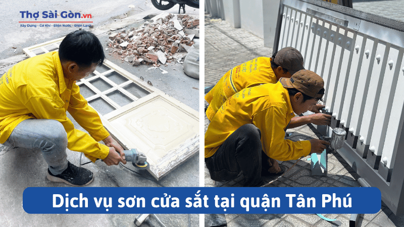 Bảng giá thợ sơn cửa sắt tại quận Tân Phú, có bảo hành 2 Bảng giá thợ sơn cửa sắt tại quận Tân Phú, có bảo hành 1