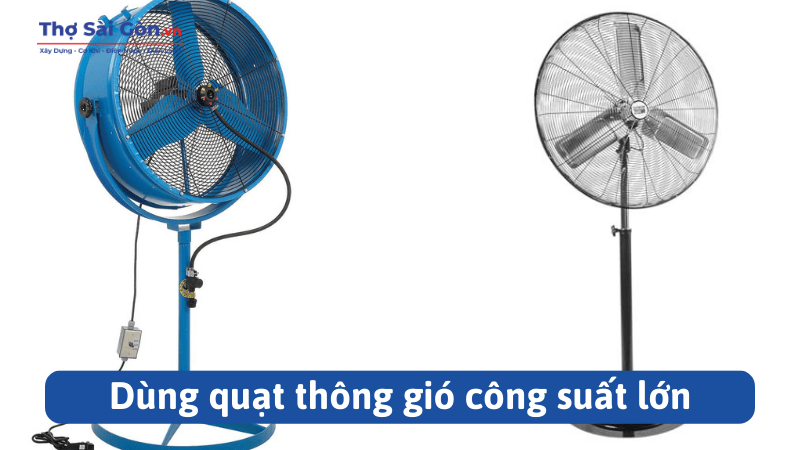 Cách khử mùi sơn cửa sắt nhanh chóng, hiệu quả và an toàn 3 Dùng quạt thông gió công suất lớn