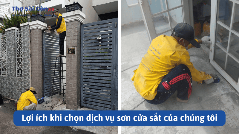 Lợi ích khi chọn dịch vụ sơn cửa sắt