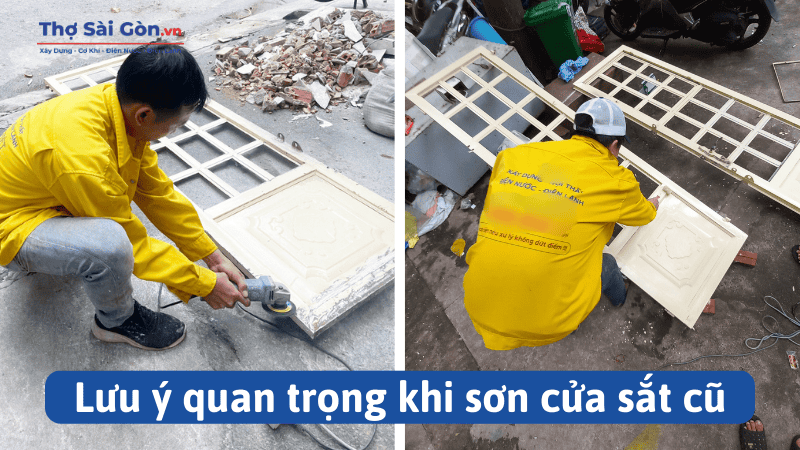 Cách sơn cửa sắt cũ đẹp như mới, bền màu 3 Lưu ý quan trọng khi sơn cửa sắt cũ