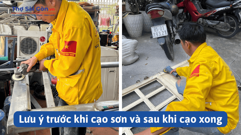 Lưu ý trước khi cạo sơn và sau khi cạo xong