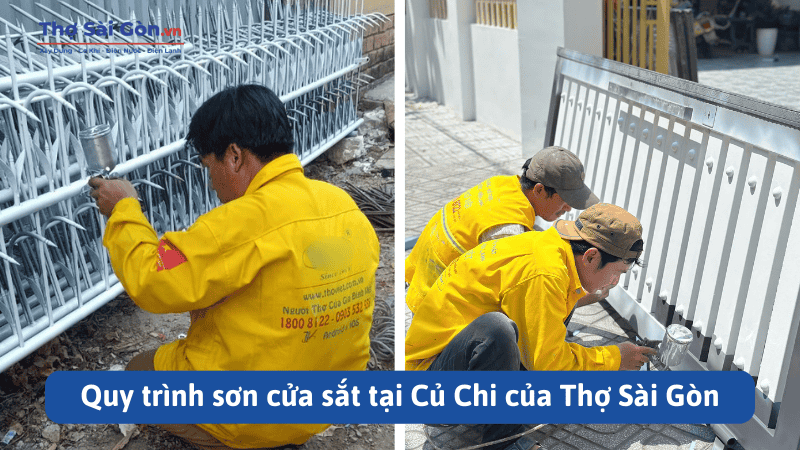 Dịch vụ sơn cửa sắt tại Củ Chi giá rẻ, chuyên nghiệp 2 Quy trình sơn cửa sắt tại Củ Chi