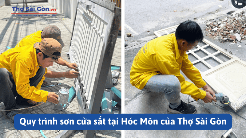 Thợ sơn cửa sắt tại Hóc Môn giá rẻ, uy tín 2 Quy trình sơn cửa sắt tại Hóc Môn