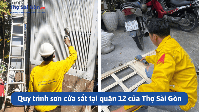 Bảng giá sơn cửa sắt tại quận 12 mới nhất 4 Quy trình sơn cửa sắt tại quận 12