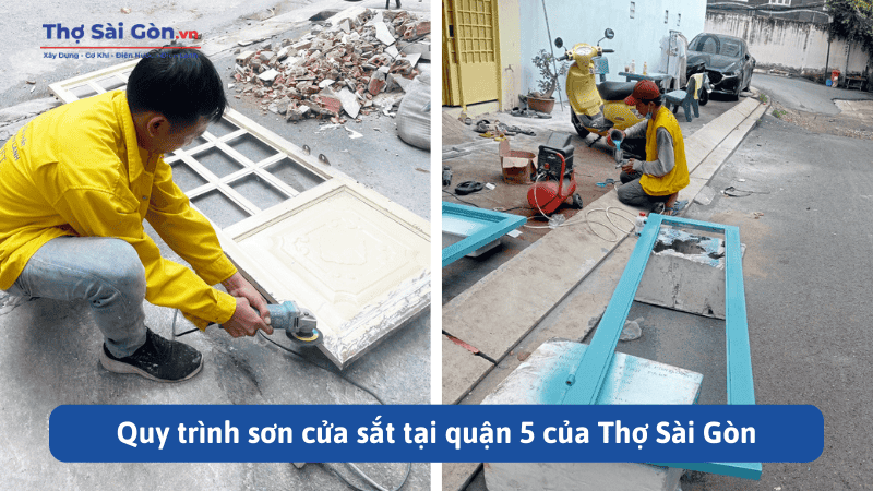 Quy trình sơn cửa sắt tại quận 5