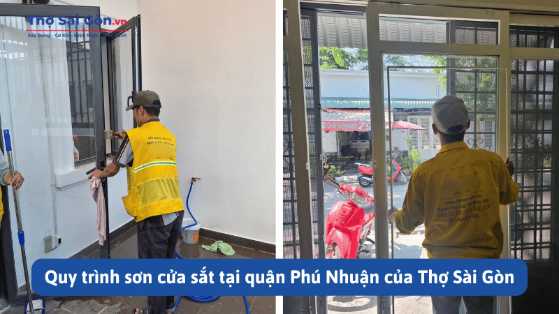 Quy trình sơn cửa sắt tại quận Phú Nhuận