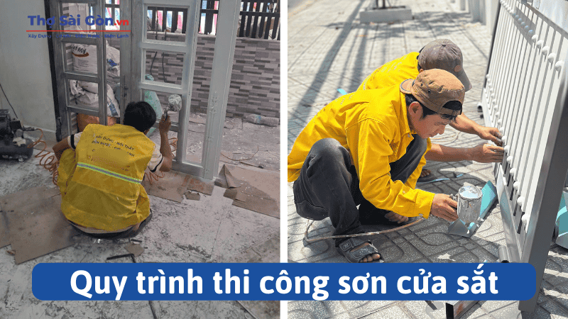 Quy trình thi công sơn cửa sắt