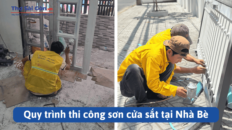 Quy trình thi công sơn cửa sắt tại Nhà Bè