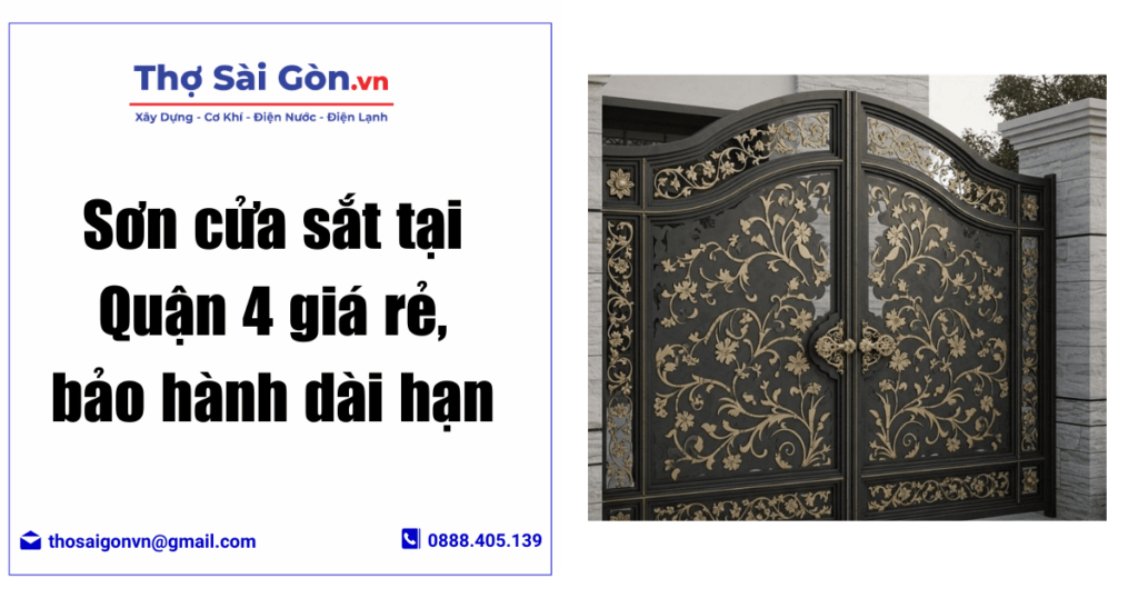 Sơn cửa sắt tại Quận 4