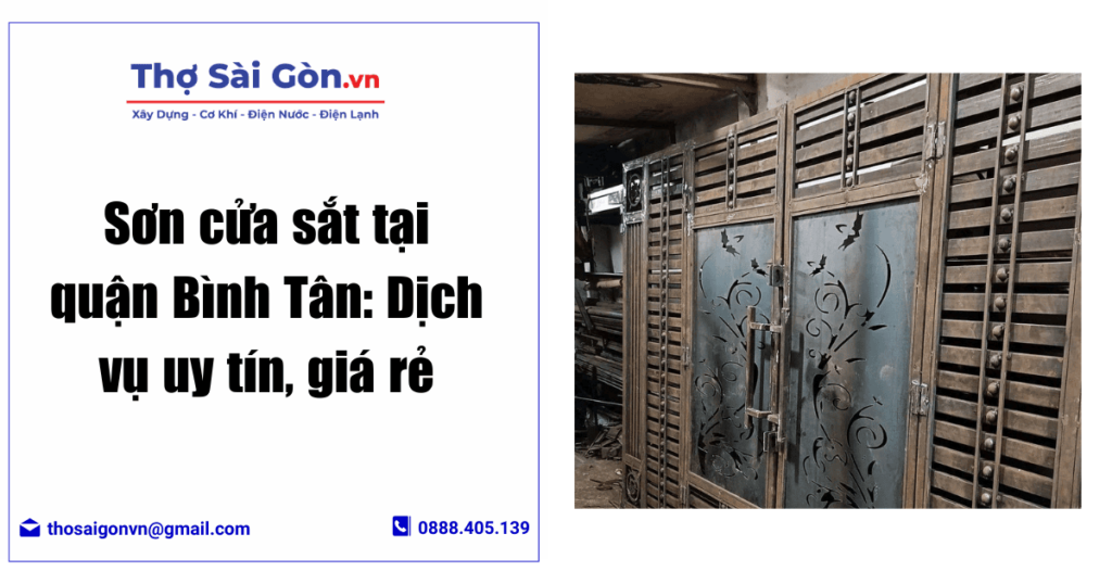 Sơn cửa sắt tại quận Bình Tân