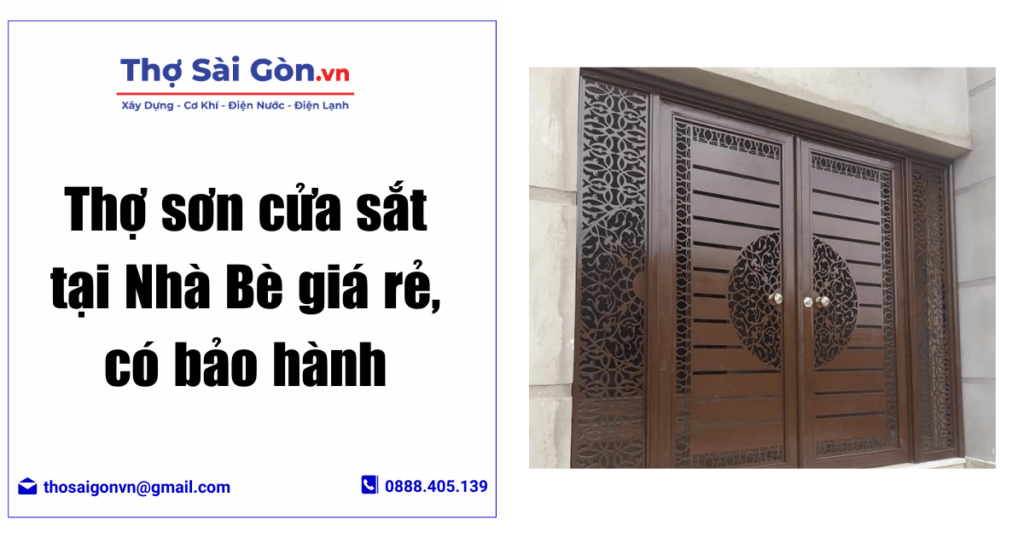 Thợ sơn cửa sắt tại Nhà Bè