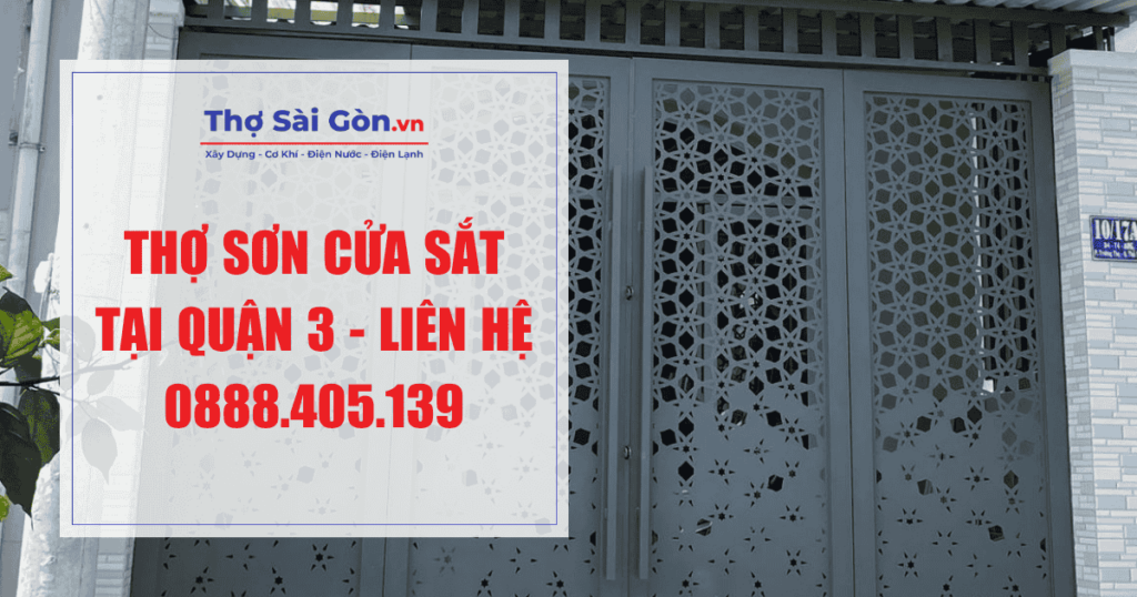 Thợ sơn cửa sắt tại Quận 3