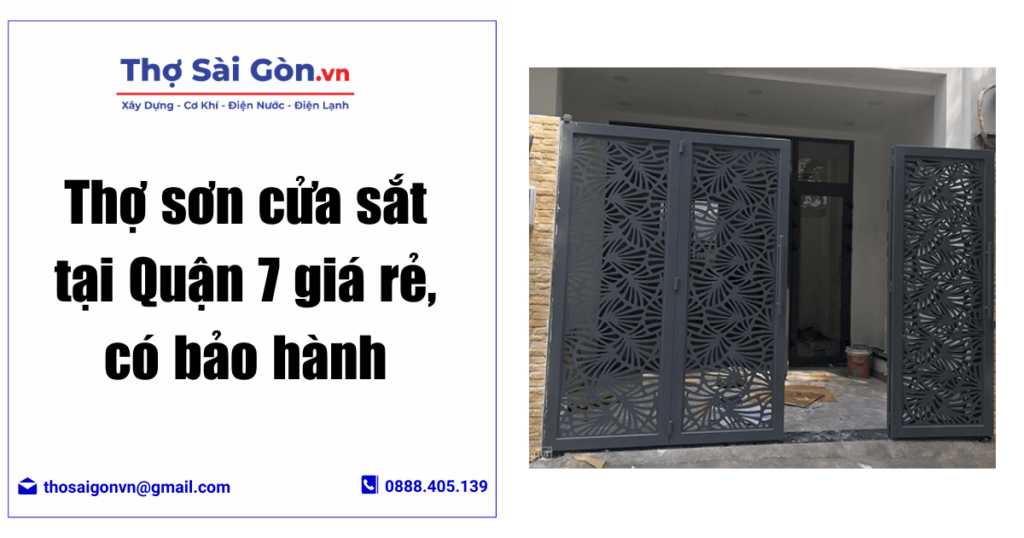 sơn cửa sắt tại Quận 7