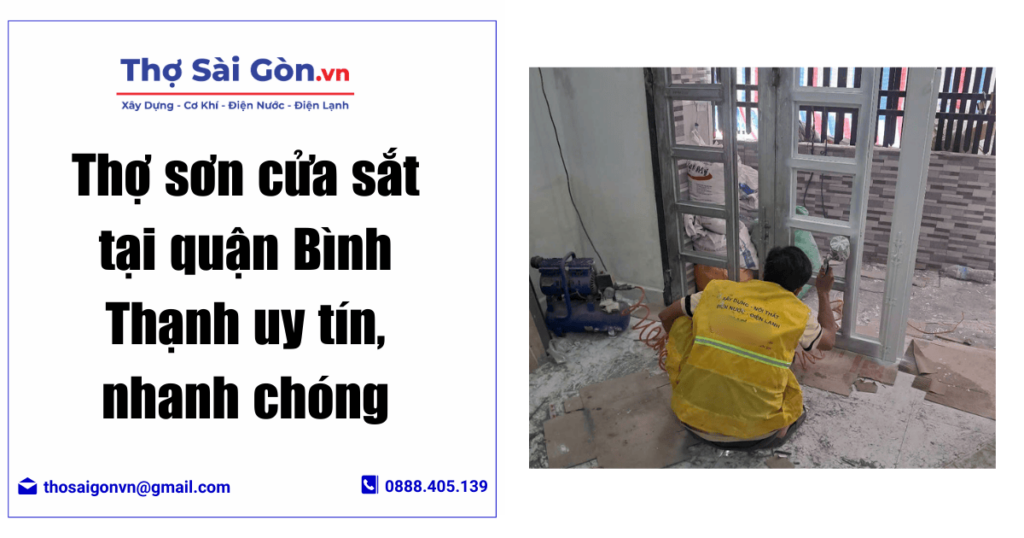 Thợ sơn cửa sắt tại quận Bình Thạnh uy tín, nhanh chóng 1 sơn cửa sắt tại quận Bình Thạnh