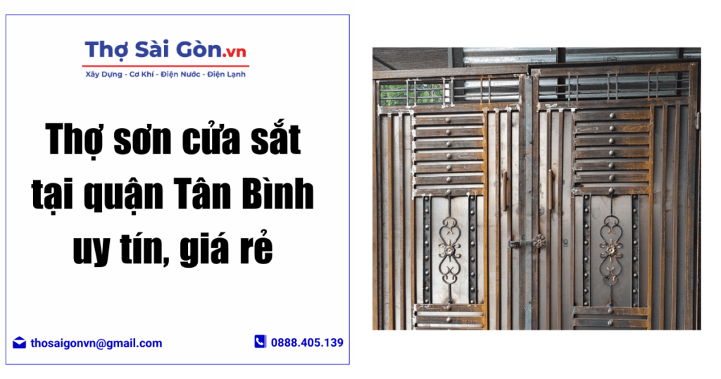 Thợ sơn cửa sắt tại quận Tân Bình