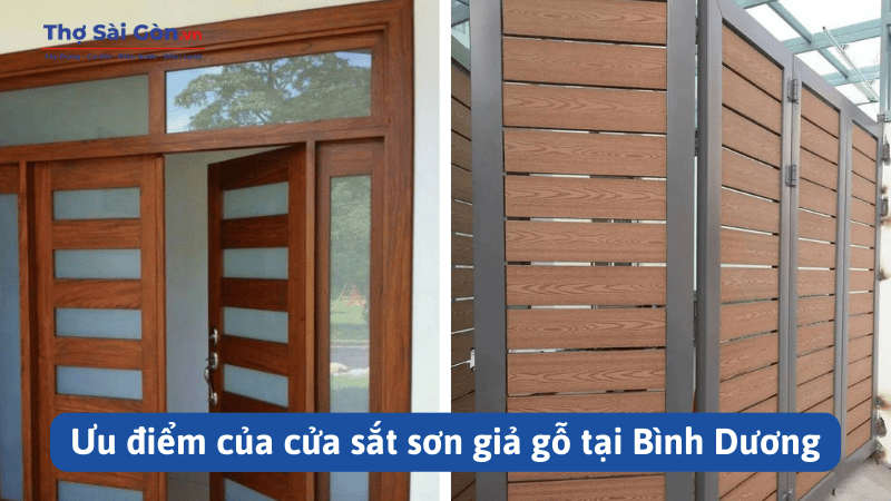 Ưu điểm của cửa sắt sơn giả gỗ tại Bình Dương