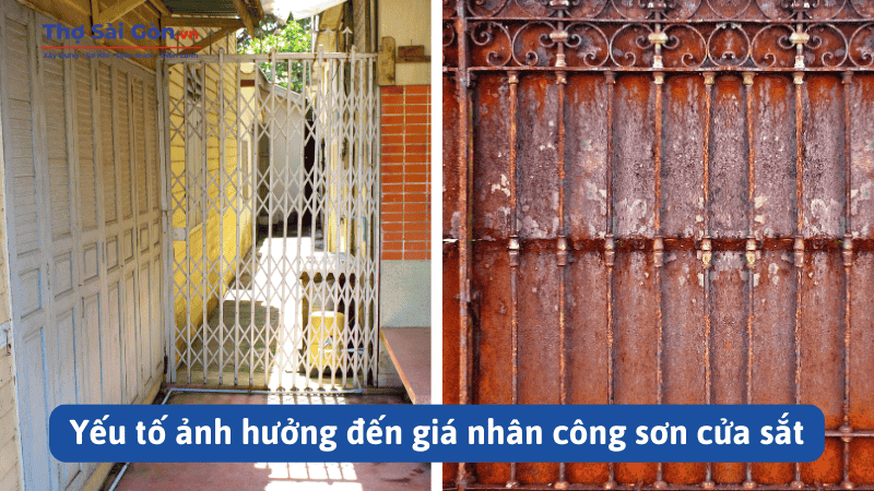 Báo giá nhân công sơn cửa sắt mới nhất tại TP.HCM 2 Yếu tố ảnh hưởng đến giá nhân công sơn cửa sắt