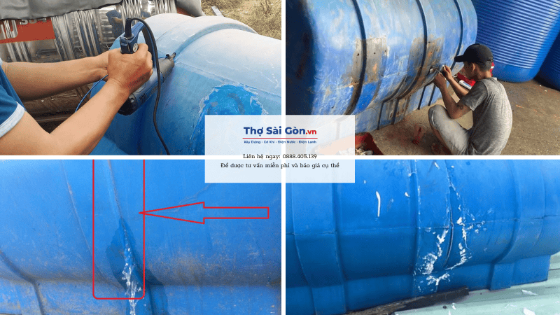 cách sửa bồn nước nhựa bị nứt