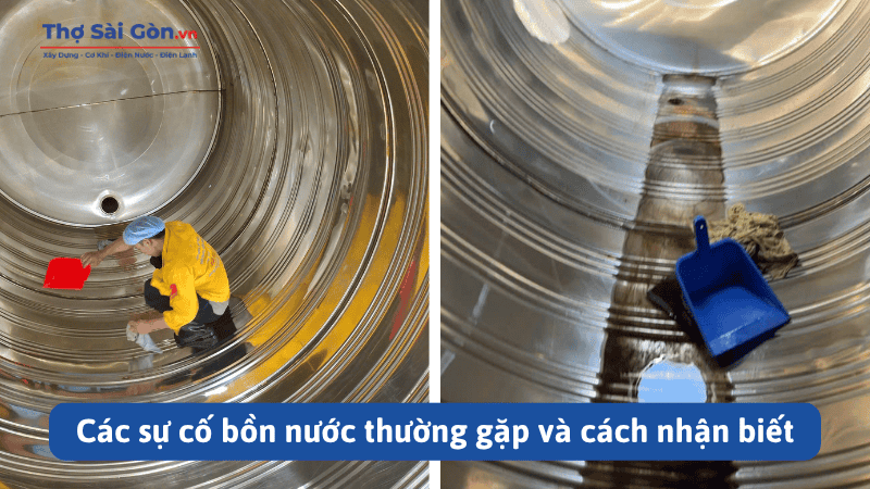 Các sự cố bồn nước thường gặp