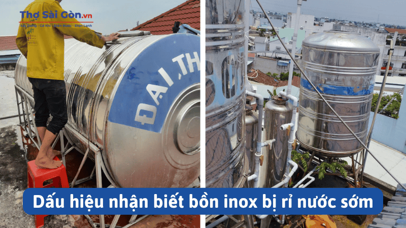 Dấu hiệu nhận biết bồn inox bị rỉ nước