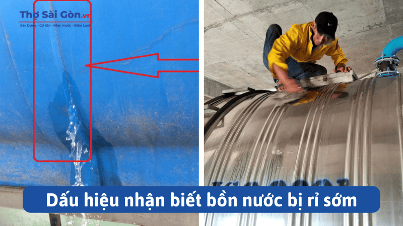 Dấu hiệu nhận biết bồn nước bị rỉ sớm