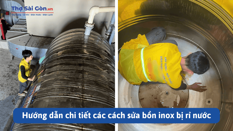  cách sửa bồn inox bị rỉ nước