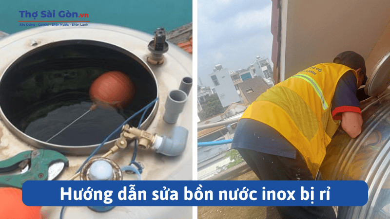 sửa bồn nước inox bị rỉ