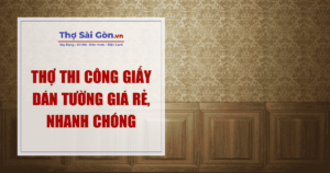 thi công giấy dán tường