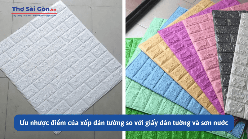 Ưu nhược điểm của xốp dán tường