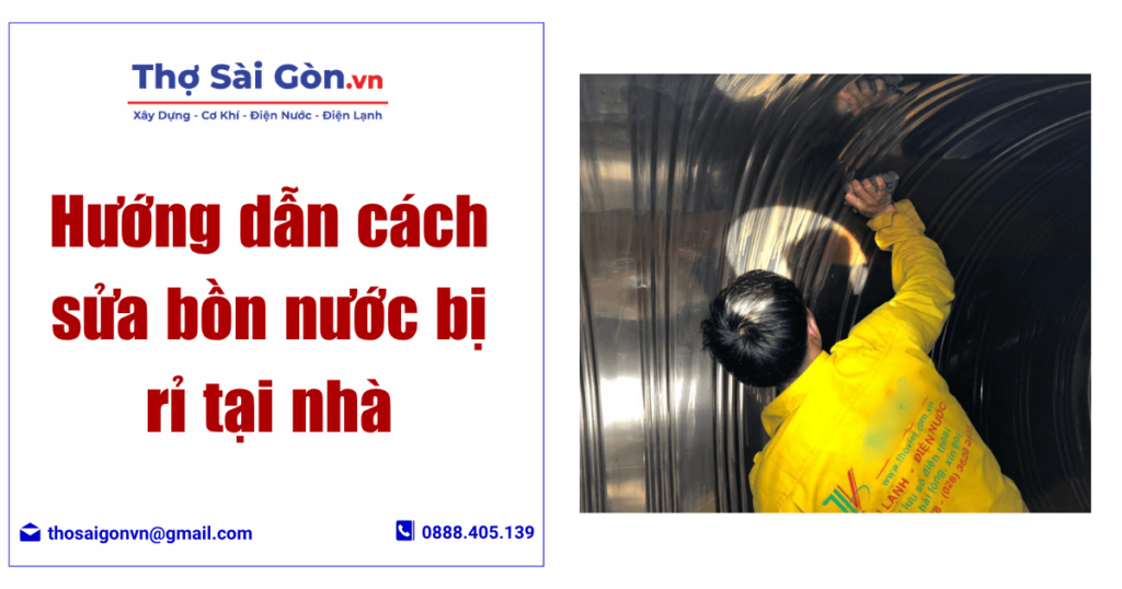 cách sửa bồn nước bị rỉ